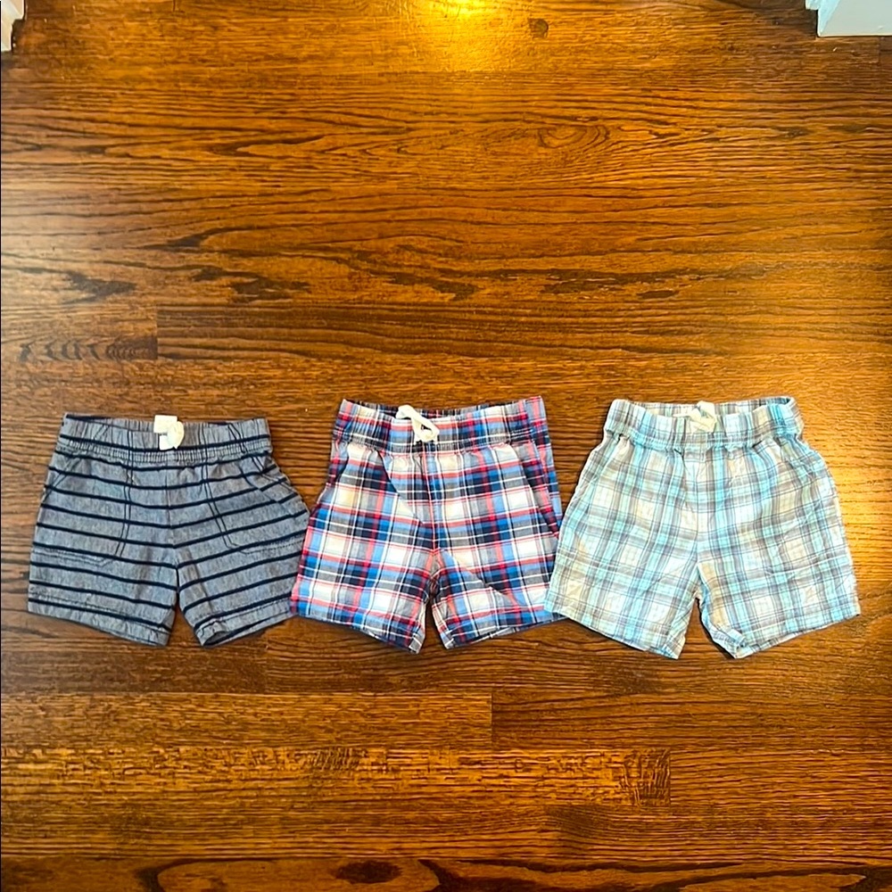 Bundle of Carter's Blue and Gray Summer Shorts Lightweight and Breathable